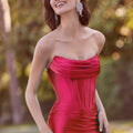 Silky Jersey Fit and Flare with Corset Bodice Morilee