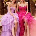 Draped Tulle Ball Gown with Asymmetric Skirt Morilee