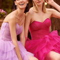Draped Tulle Ball Gown with Asymmetric Skirt Morilee