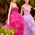 Draped Tulle Ball Gown with Asymmetric Skirt Morilee