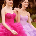 Draped Tulle Ball Gown with Asymmetric Skirt Morilee