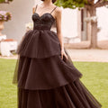 Tiered Sparkle Tulle Ball Gown with Sequined Bodice Morilee