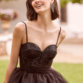 Tiered Sparkle Tulle Ball Gown with Sequined Bodice Morilee