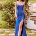 Fitted Silky Jersey Gown with Crystal Beaded Corset Morilee