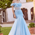 Asymmetrically Draped Tulle Mermaid Morilee