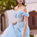 Asymmetrically Draped Tulle Mermaid Morilee