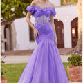 Asymmetrically Draped Tulle Mermaid Morilee