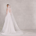 Cathedral Length Tulle Veil with Scattered Satin Bows Morilee