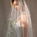 Cathedral Length Tulle Veil with Scattered Satin Bows Morilee