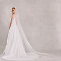 Cathedral Length Tulle Veil with Scattered Satin Bows Morilee