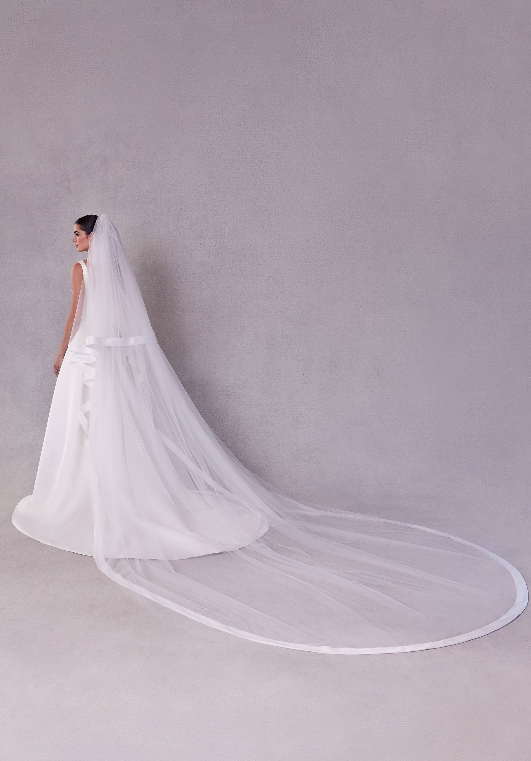 Cathedral Length Veil with Satin Edge