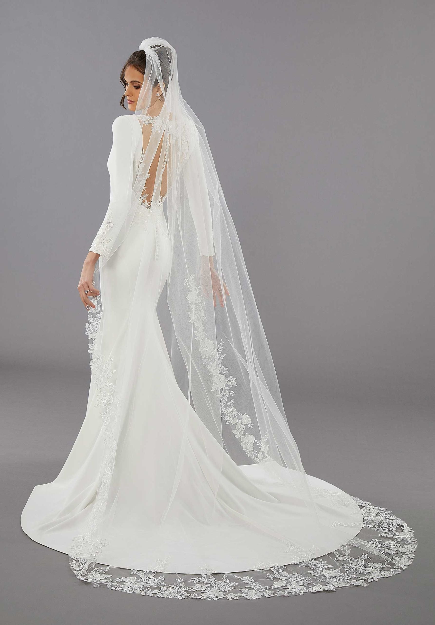 Lace Cathedral Length Veil Madeline Gardner